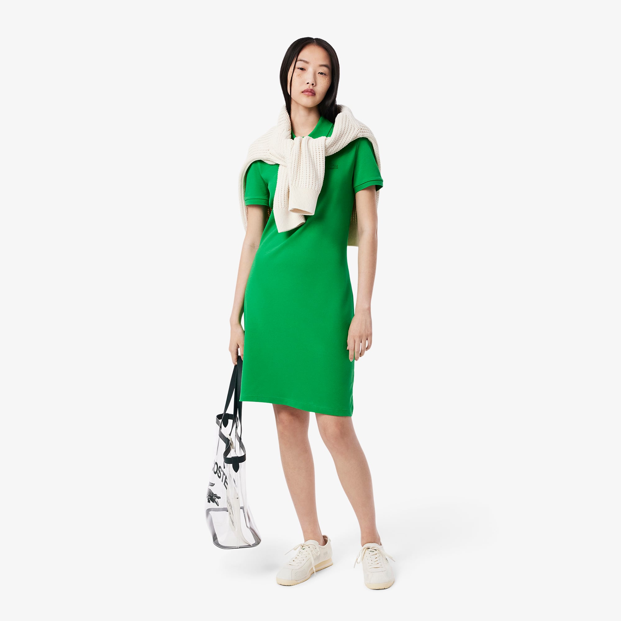 Women's Slim Fit Stretch Mini Piqué Polo Dress - Dresses