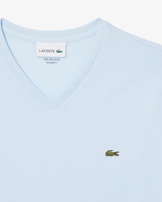 T-shirt homme à col en V en jersey de coton pima
