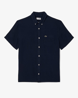 Men's Short Sleeve Linen Shirt  