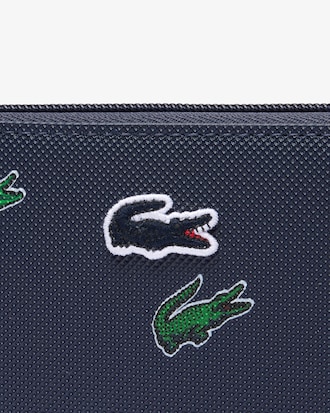 Zipped Croc Print Wallet