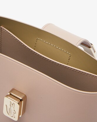 Bolso de hombro Amelia en piel con metal grabado para mujer