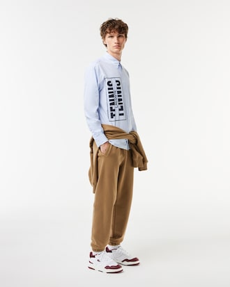 Men’s Lineshot Mesh Collar Leather Sneakers