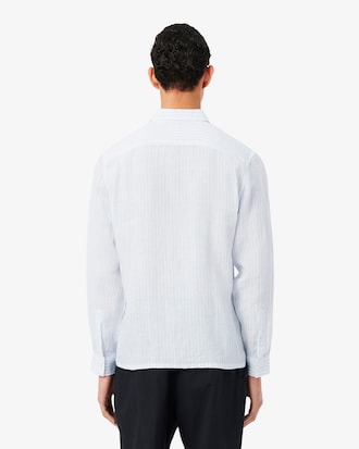 Men's Regular Fit Striped Linen Shirt