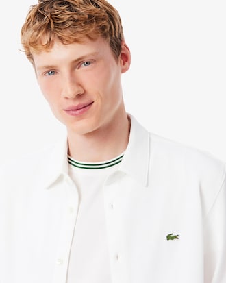 Men's Slim Fit Cotton Piqué Shirt
