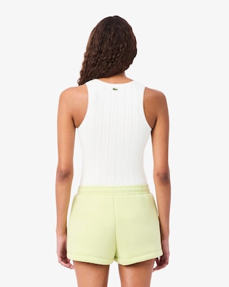 Women's Slim Fit Pointelle Knit Cotton Tank Top