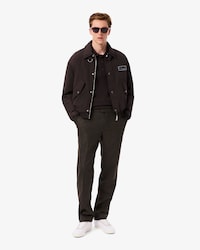 Men's Straight Fit Chevron Wool Pants