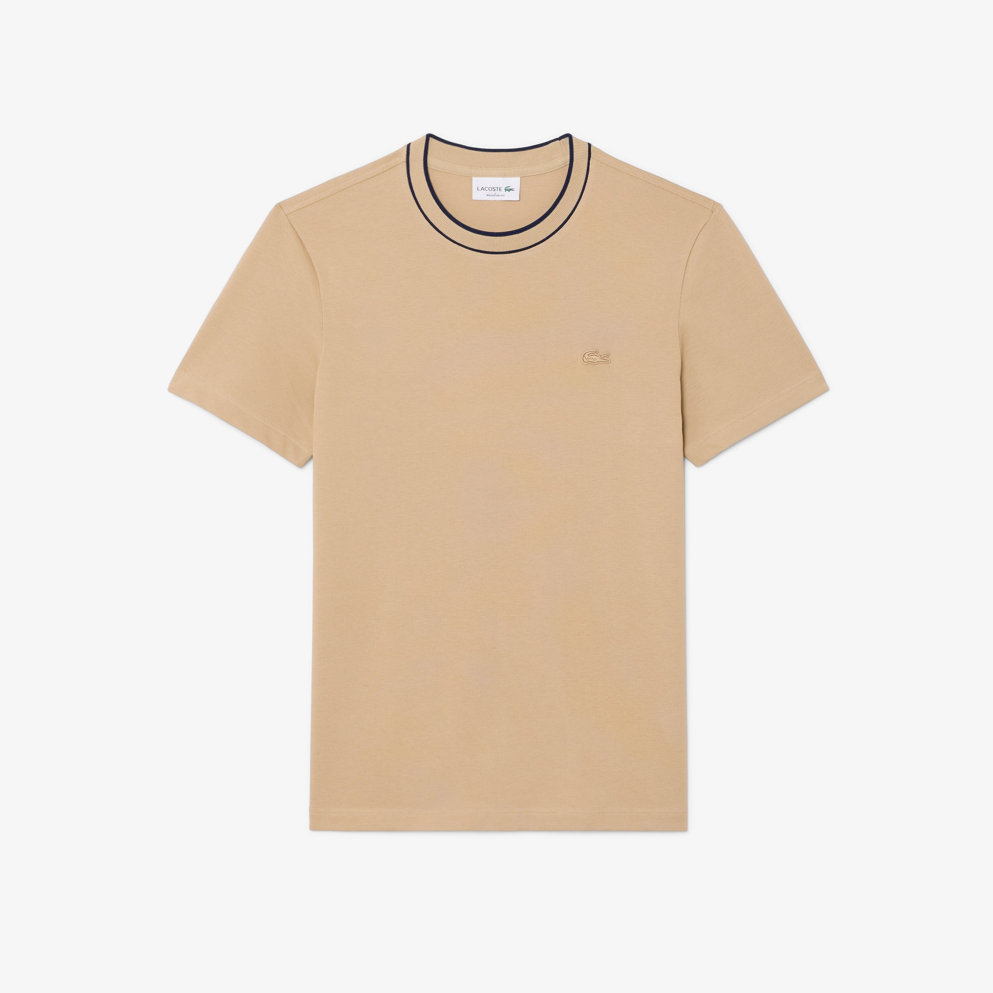 Men's Stretch Piqué Striped Collar T-Shirt