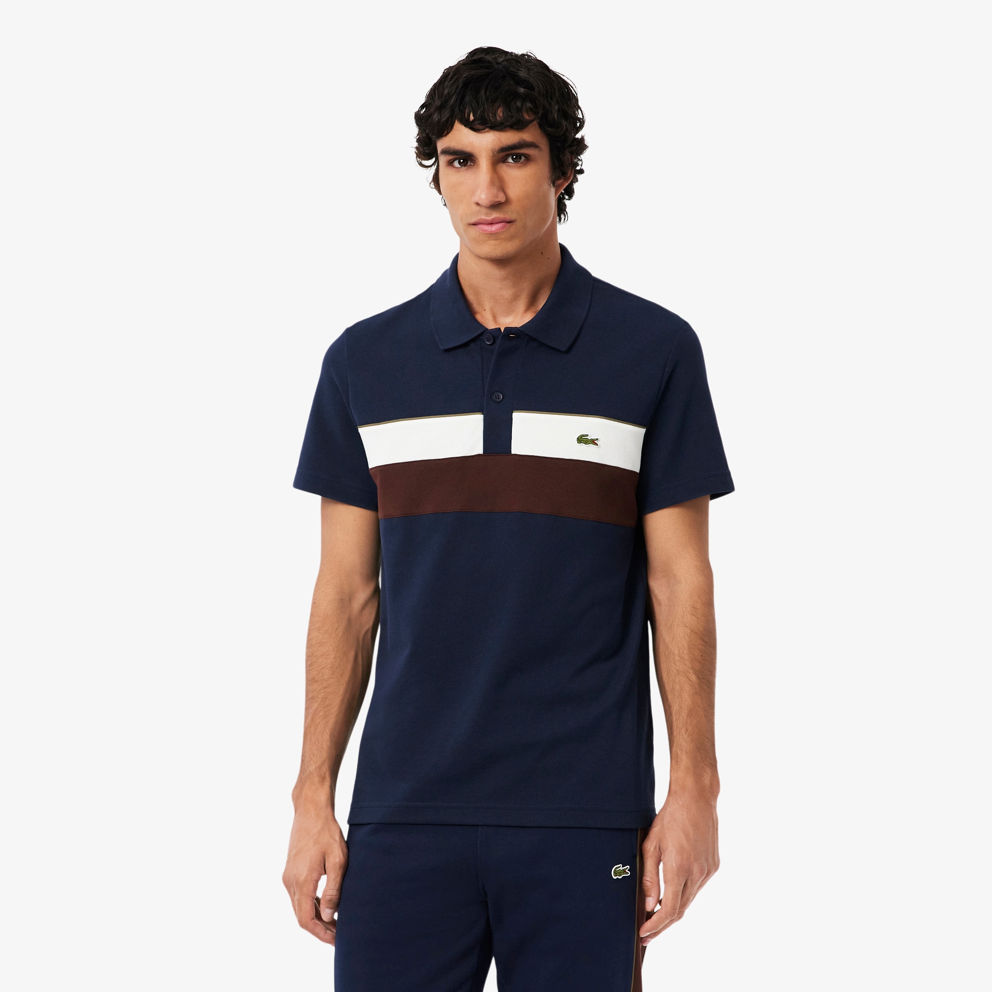 Lacoste Men's Regular Fit Colorblock Petit Piqué Polo