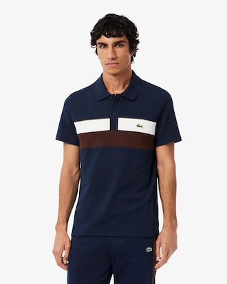 Men's Regular Fit Colorblock Petit Piqué Polo