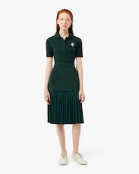 Women's Runway Pleated Satin Skirt