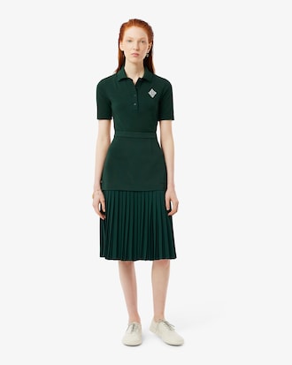 Women's Runway Pleated Satin Skirt