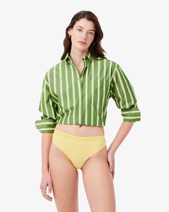 Logo Waist Microfiber String Briefs