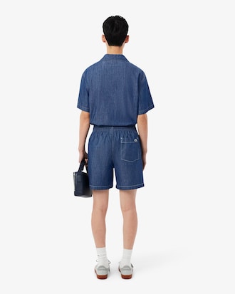 Shorts De Mezclilla Relax Fit
