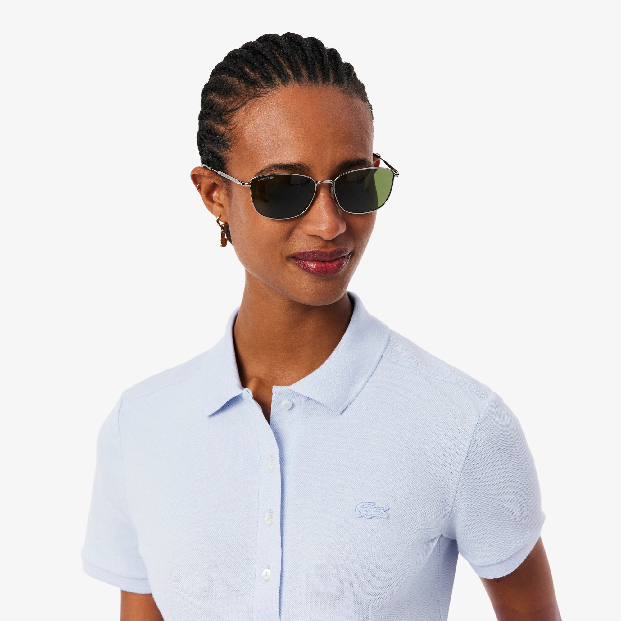 Women's L.12.D Slim Fit Stretch Mini Piqué Polo - Polo Shirts