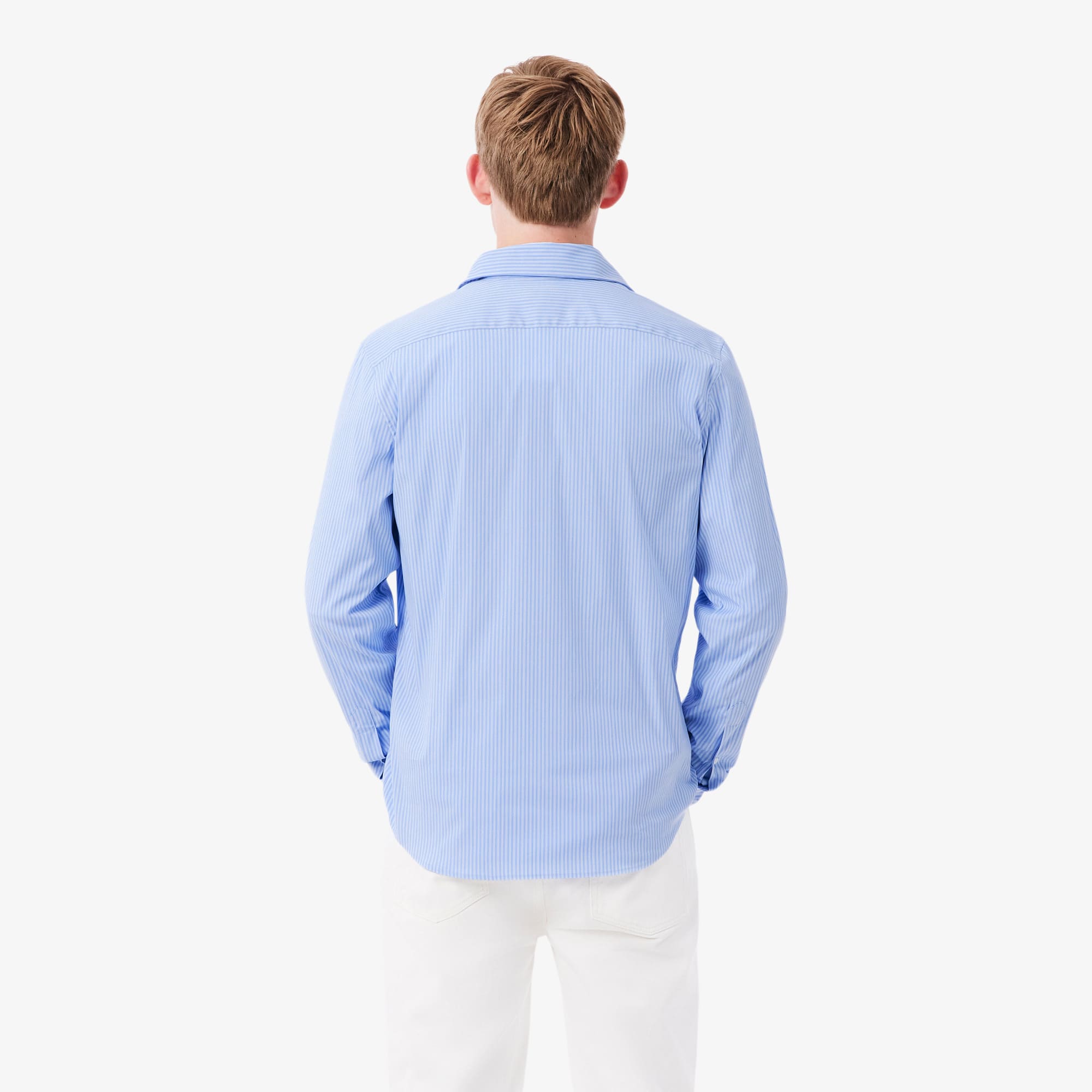 Slim Fit Striped Stretch Poplin Shirt
