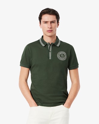 Men's Regular Fit L.12.12 Badge Print Polo