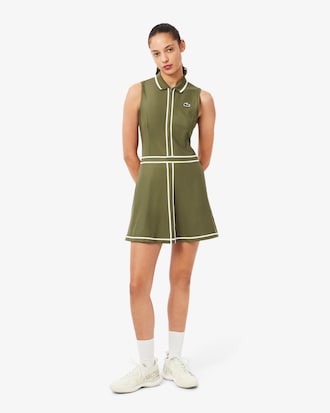 lacoste dress green Women's Ultra Dry Heritage Trim Golf - Dresses - New In 2026 lacoste dress striped