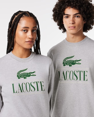 Unisex Fleece Crew Neck Print Sweatshirt
