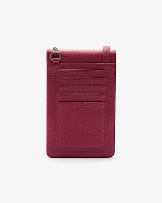 Croco Crew Flap Grained Leather Smartphone Pouch