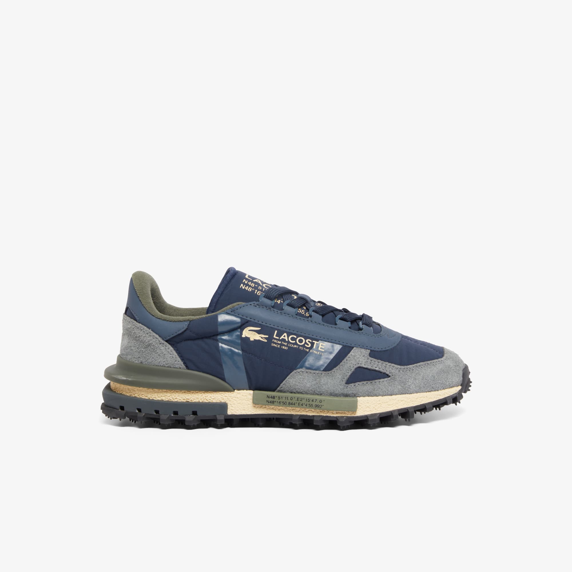 LACOSTE スニーカー エリート アクティブ ブラック/ネイビー 23.5 Amazon.com | Lacoste Men's Elite Active, Black/Navy, 8
