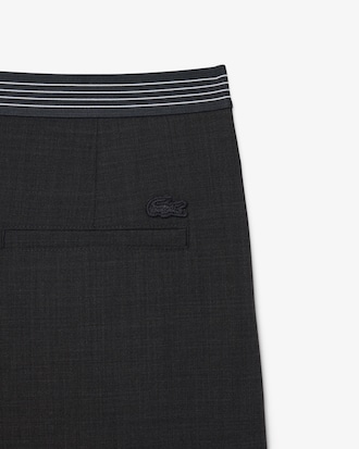 Oversized Wool Blend Pleated Pants