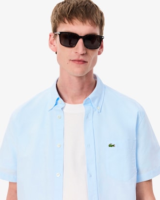 Camisa Oxford de manga corta y corte regular para hombre
