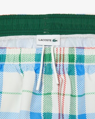 Men&rsquo;s Quick-Dry Checked Swim Trunks