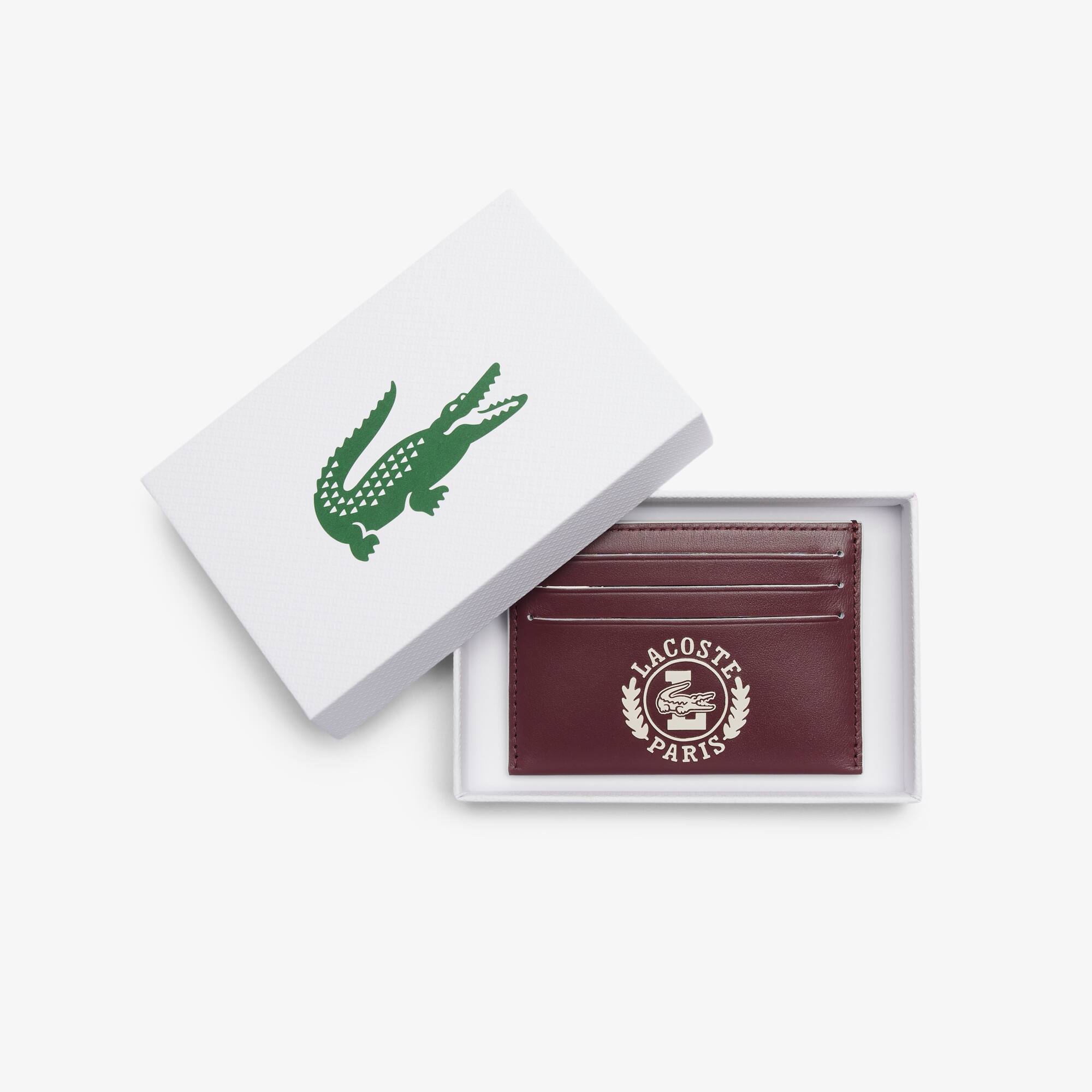 Vintage Logo FG Leather Card Holder - Bags - New In 2026 | Lacoste