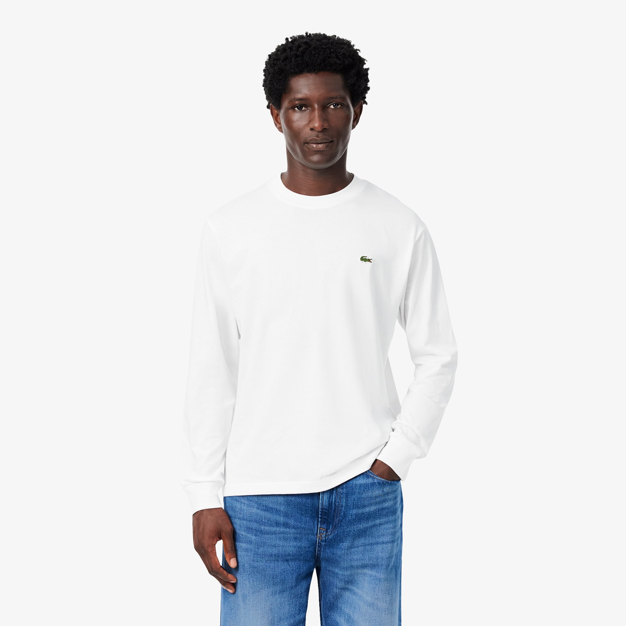Men's Long Sleeve Cotton T-Shirt - T-shirts - New In 2026 | Lacoste