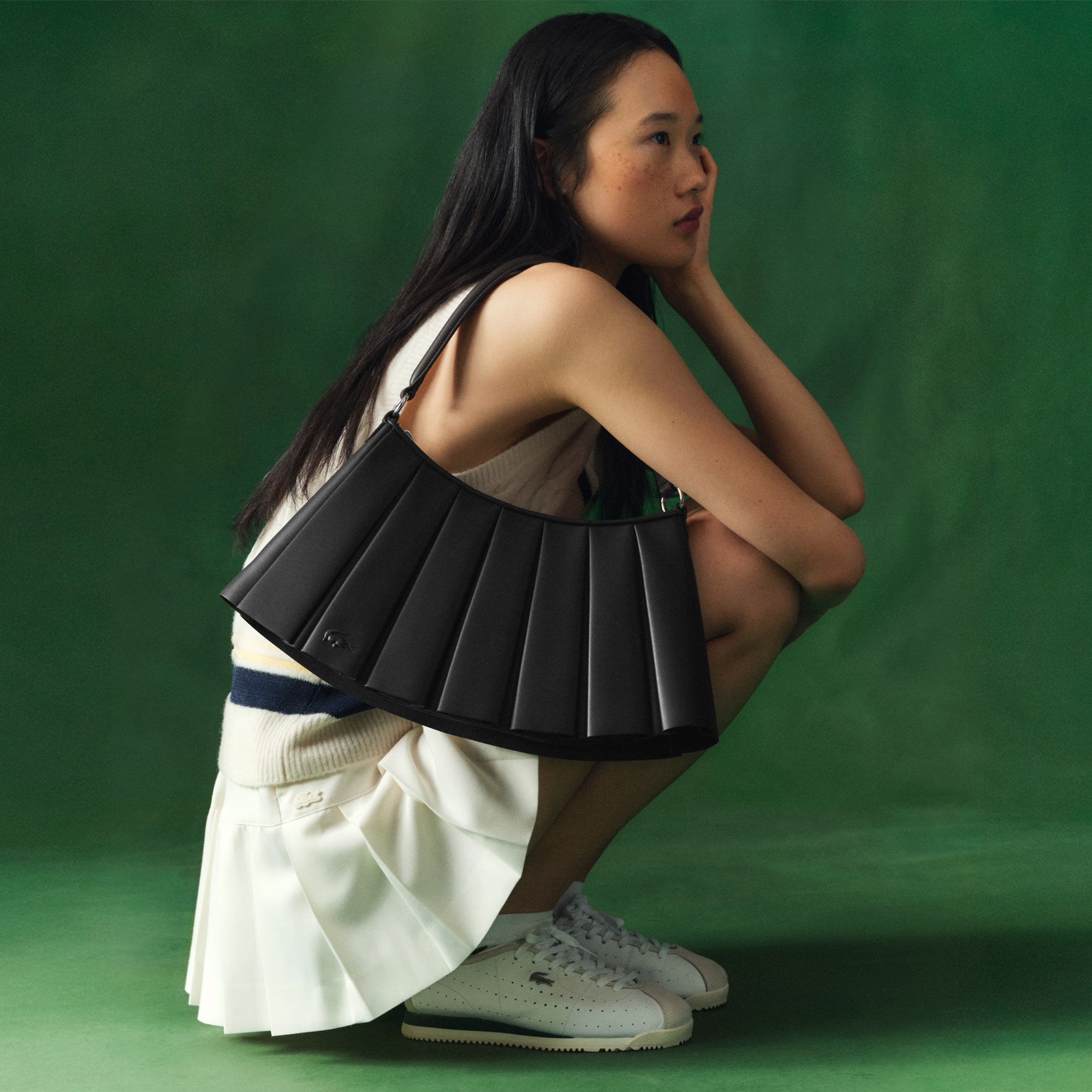 Medium Runway Lenglen Leather Bag - Bags - New In 2026 | Lacoste