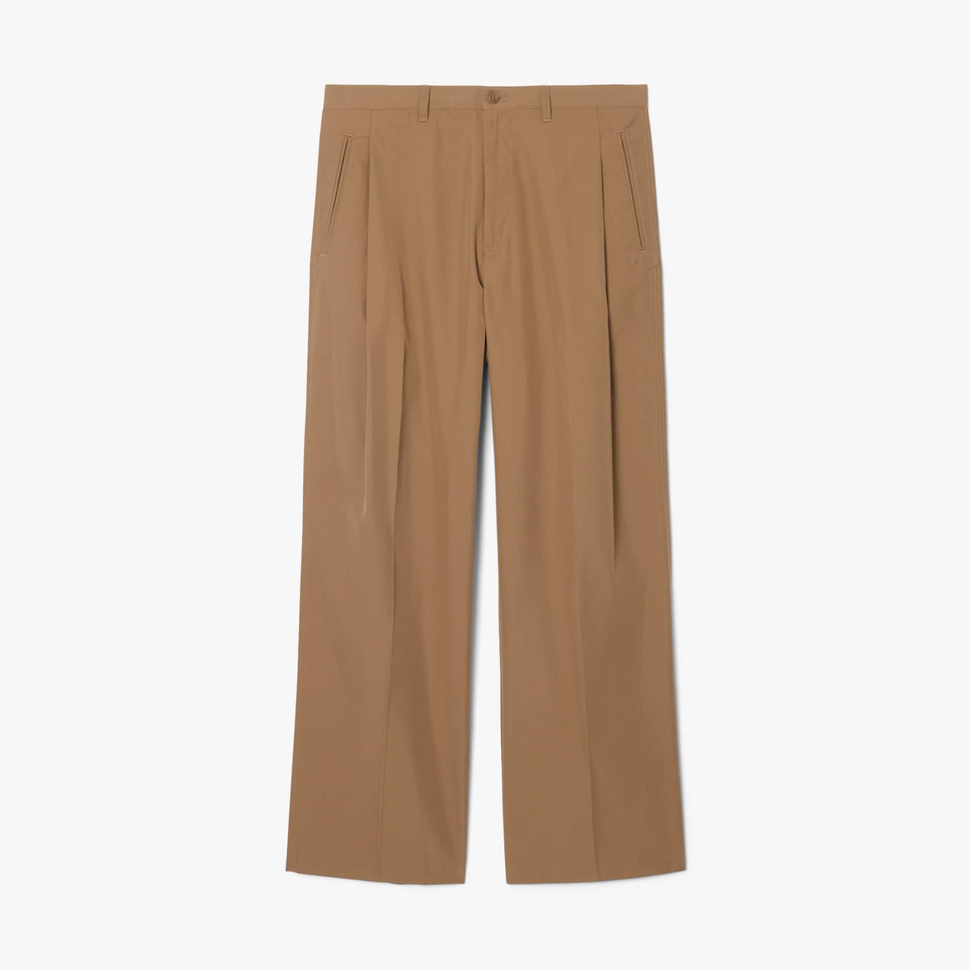 Loose Fit Pleated Twill Pants