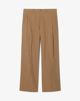 Pantalon &agrave; plis en twill loose fit