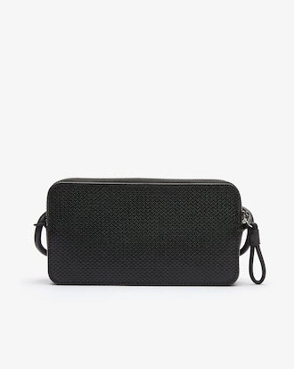 Pochette smartphone zipp&eacute;e Chantaco &agrave; bandouli&egrave;re en cuir piqu&eacute;