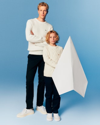 Cotton and Wool Crew Neck Sweater