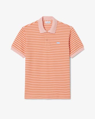 Classic Fit Textured Striped Polo Shirt