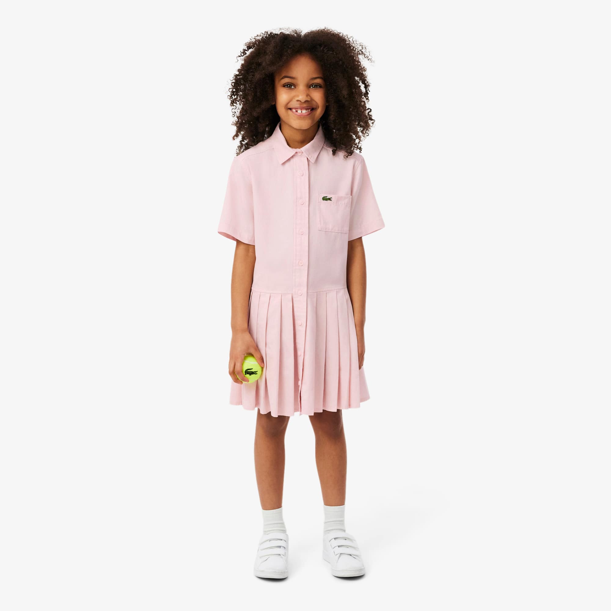 Poplin Pleat Skirt Shirt Dress