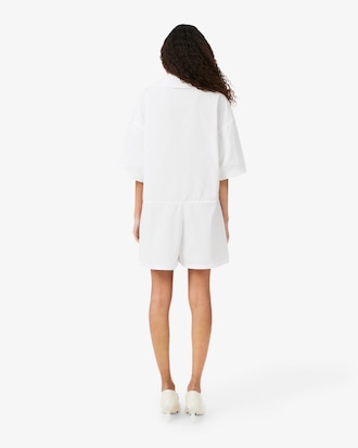 Runway Poplin Polo Collar Playsuit