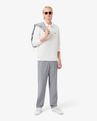 Pantalon chino regular fit flanelle de laine