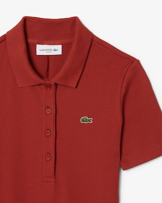 Robe polo longue coton c&ocirc;tel&eacute;