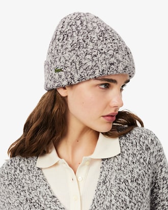 Ribbed Wool Pompom Beanie