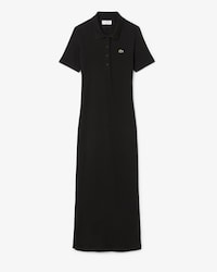 Women's Long Ribbed Cotton Polo Dress