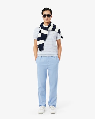Regular Fit Striped Petit Piqu&eacute; Polo