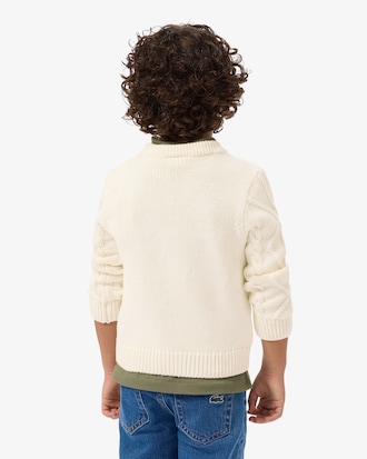 Cotton and Wool Crew Neck Sweater