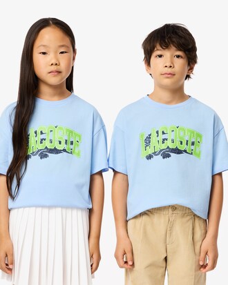 Kids' Crocodile Print Cotton T-Shirt