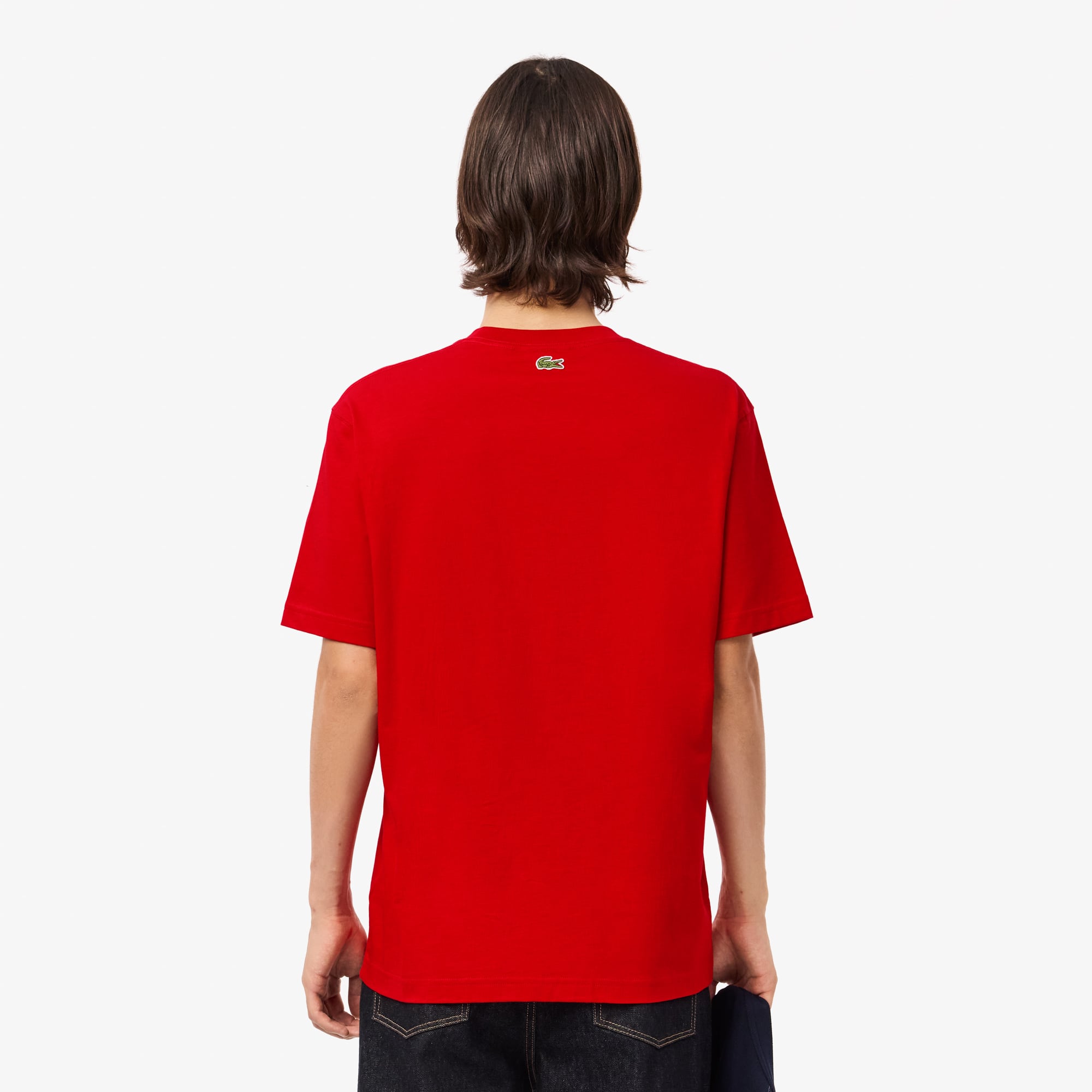 トップス everyone luxury cotton back logo tee L Men's Cotton T-Shirt - T-shirts - New In 2026 | Lacoste