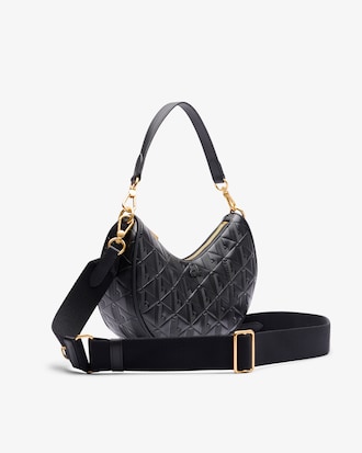 Women's Maheki Embossed Leather Half Moon Bag