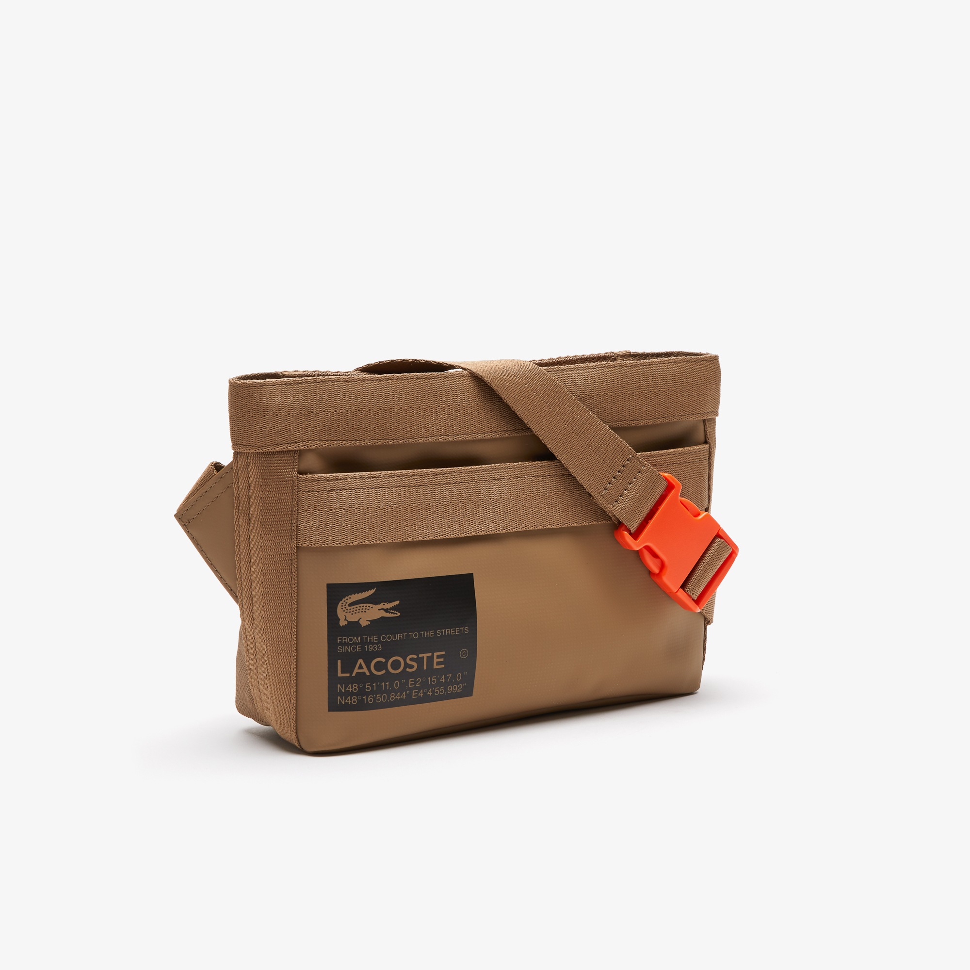 Men's Lacoste Signature Print WaterRepellent Reporter Bag Men's Bags