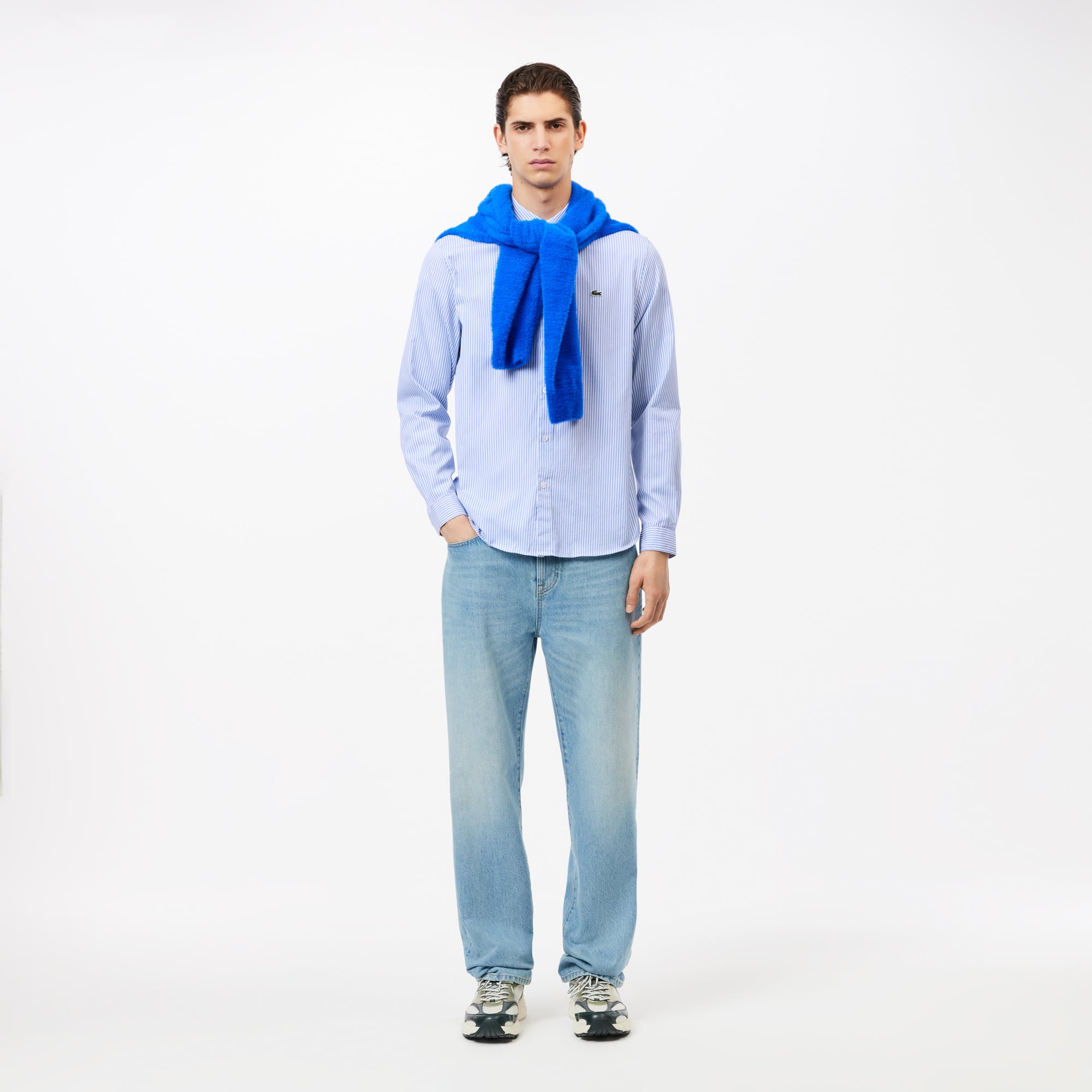 Men's Regular Fit Striped Cotton Shirt - Button Down Shirts