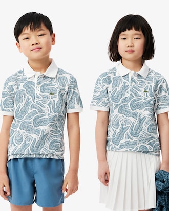Kids' Petit Piqu&eacute; Print Polo