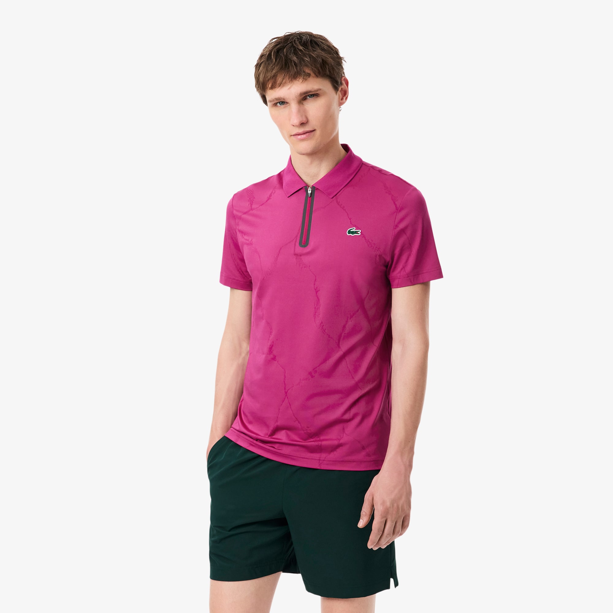 Ultra Dry Jacquard Crocodile Tennis Polo Shirt